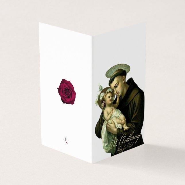 Rua. Anthony Condolência Católica Obrigado Cartões (Exterior)