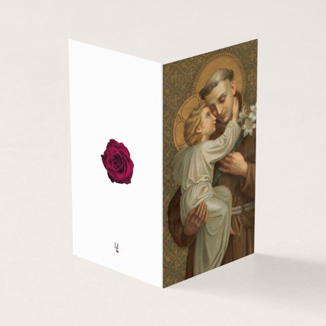 Rua. Anthony Condolência Católica Obrigado Cartões (Exterior)