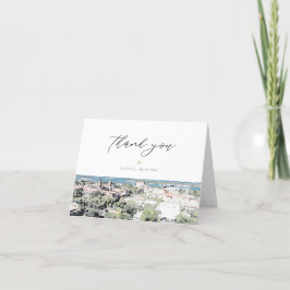 RUA AUGUSTINE Fl Watercolor Cartões de agradecimen