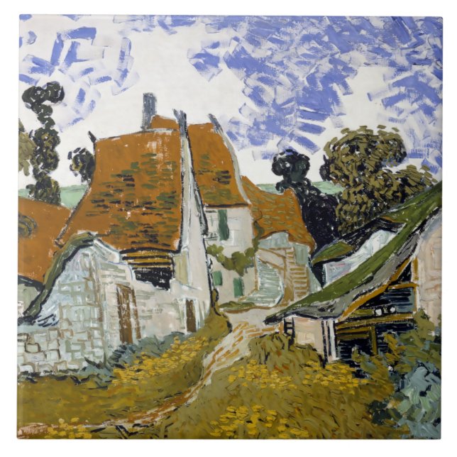 Rua Auvers-sur-Oise por Vincent van Gogh (Frente)