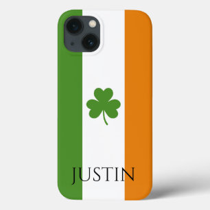 Rua: bandeira irlandesa de Patrick w Shamrock Pe