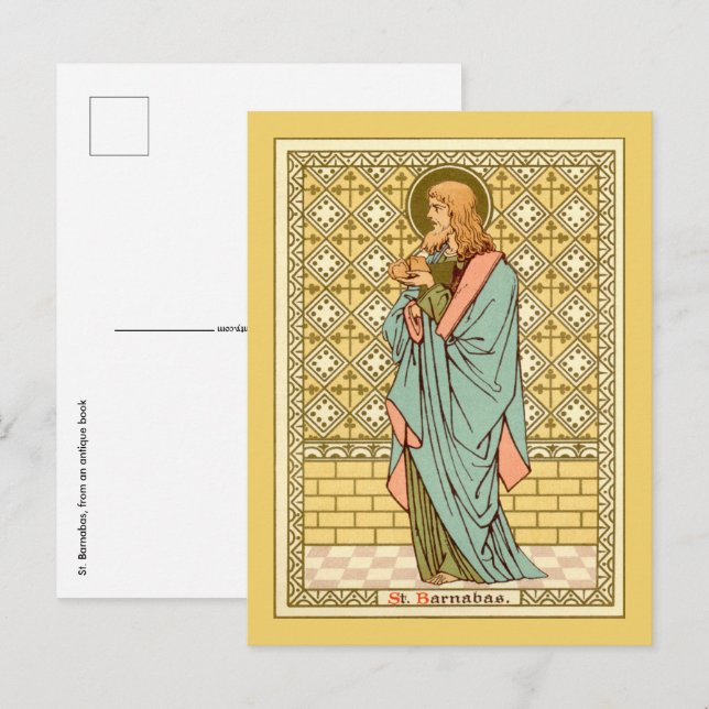 Rua. Barnabas, o Apóstolo (RLS 02) Cartão Postal 2 (Frente/Verso)