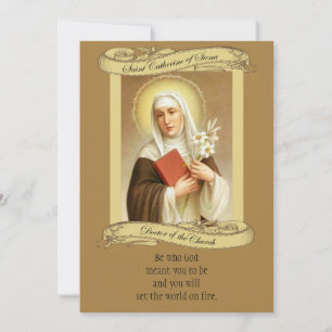 Rua. Catherine de Siena Prayer e Santa Placa