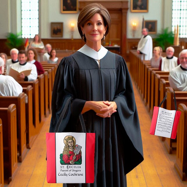 Rua. Cecilia com Hymn Conselho (Nuremberg) Tote Ba (Criador carregado)