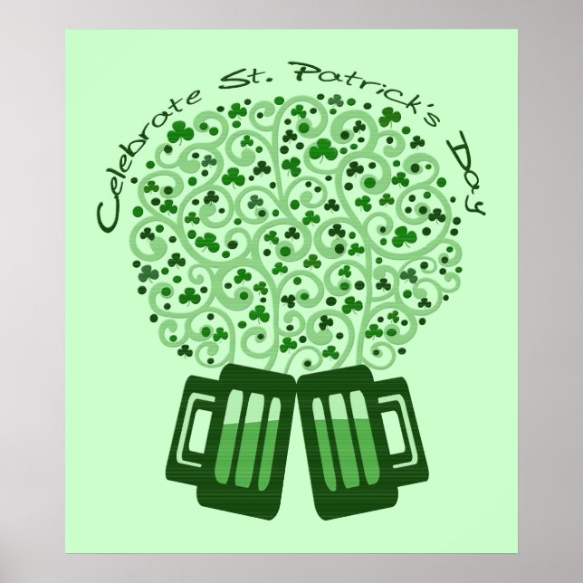 Rua. Celebração do Dia de Patrick Art Poster Impre (Frente)