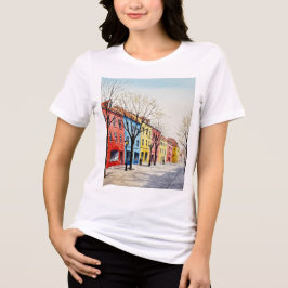 Rua com casas coloridas