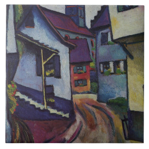 Rua Com Igreja Em Kandern August Macke