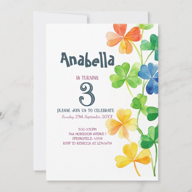 rua convite de festas aniversário de criança dia P (Frente)