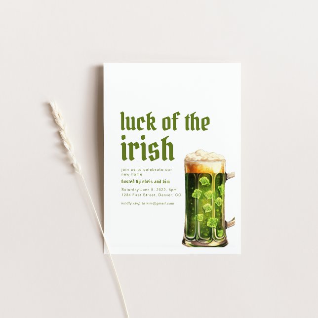 Rua, Convite de festas de lar do dia de Patrick (Criador carregado)