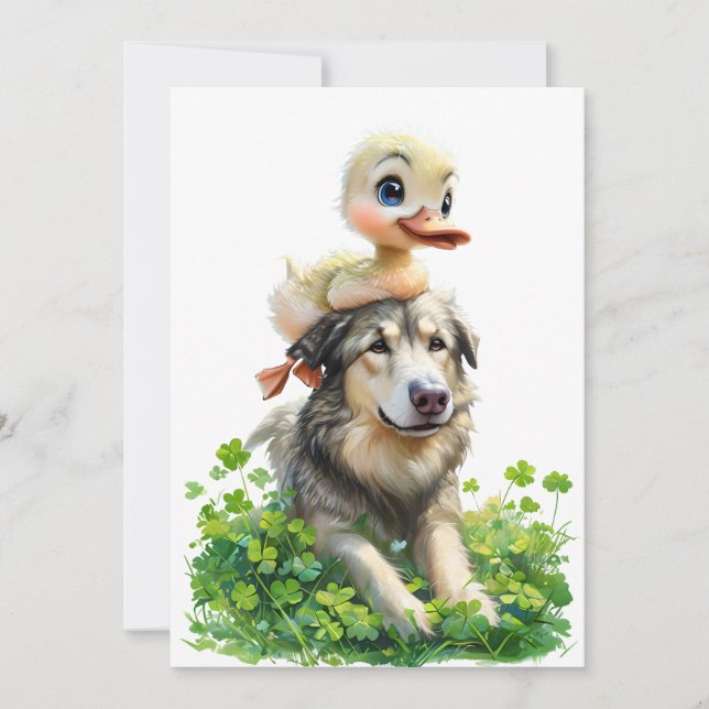 Rua. Convite de festas do Dia de Patrick: Duckling (Frente)