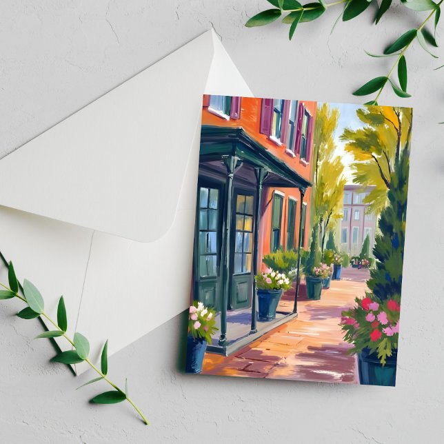 Rua da Loja de Flores Aconchegante em Flor Card de (Criador carregado)