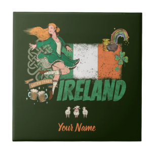 Rua de Bandeira da Irlanda Vintage.
