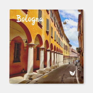 Rua de Bolonha - imã de geladeira de Velvet Escap