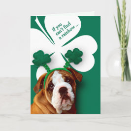 Rua de Bulldog Engraçado. Cartão de Saudação do Di