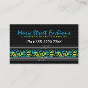 Rua de Grafite Teal+ Neon em Cartões de visitas P