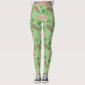 Rua de Lábios de Beijo, leggings do Dia de Patrick