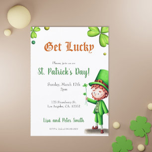 Rua de Leprechaun. Convite de Dia de Patrick