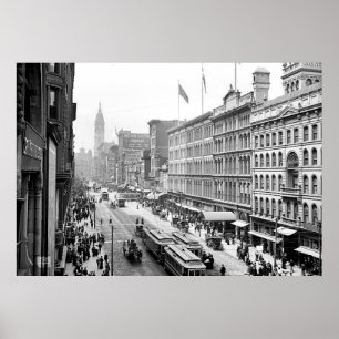 Rua De Mercado De 1904, Philadelphia Pa. Poster