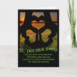 Rua: Dia de Patricks - Cartão do Coração Irlandês