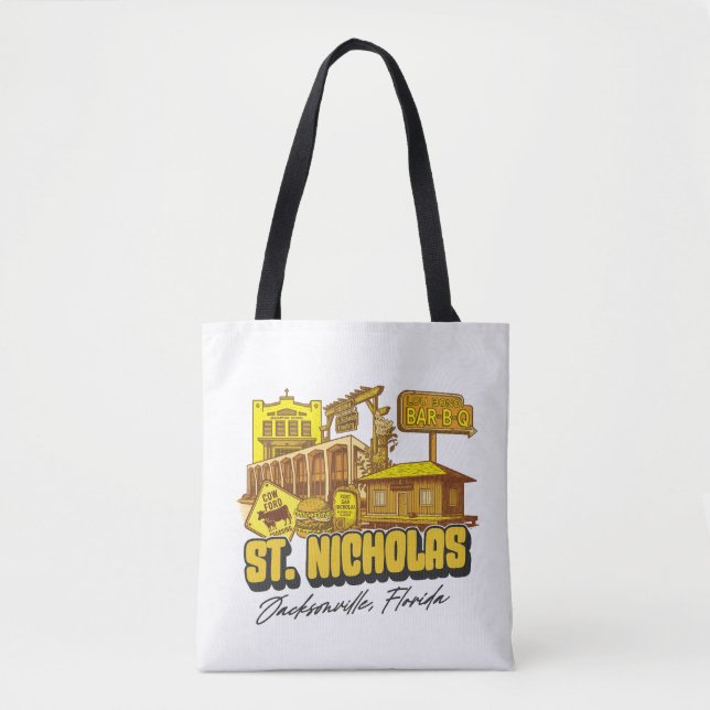 Rua do bairro Nicholas Tote Bag (Frente)