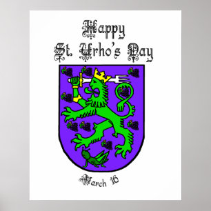Rua do Urho Day Poster com Urho Casaco de Braços