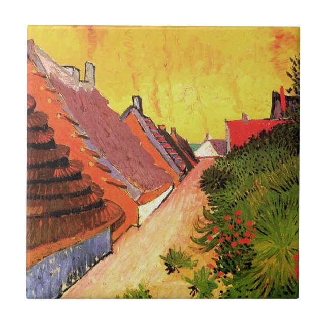 Rua em Saintes Maries por Vincent van Gogh (Frente)