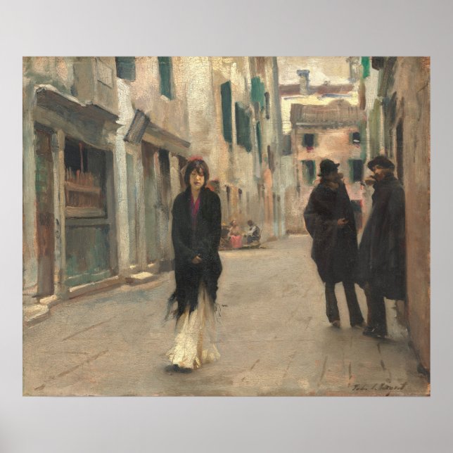 Rua em Veneza - John Sargent Fine Art Poster (Frente)