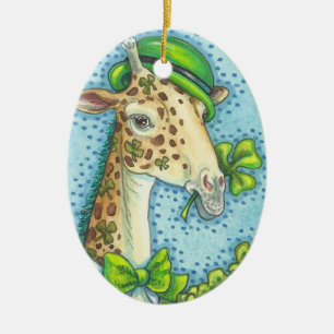 Rua, ENFEITES DE NATAL IRISH GIRAFFE no Dia de Pat