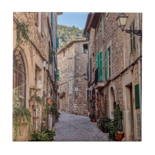 Rua estreita da aldeia de Valldemossa - Maiorca (Frente)