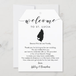 Rua. Etiqueta de Boas-vindas de Lucia, Carta e Iti