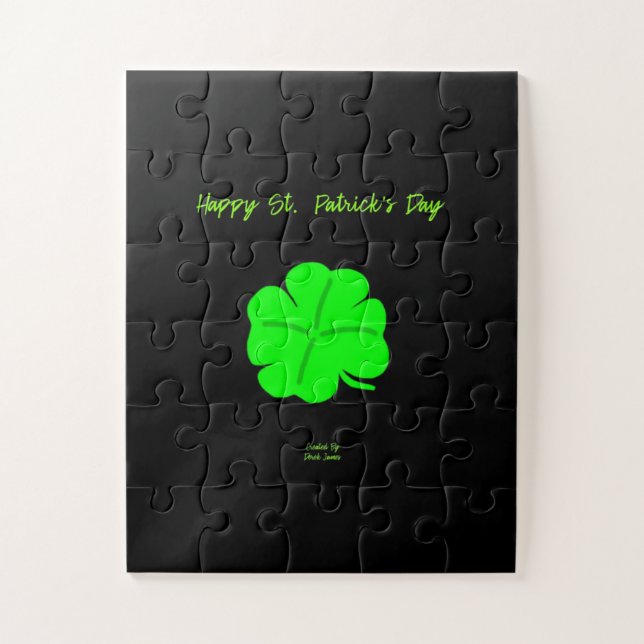 Rua Feliz. Quebra-cabeça de Dia de Patrick 11" X 1 (Vertical)