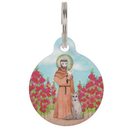 Rua. Francis Watercolor Personalizado Pet ID Tag