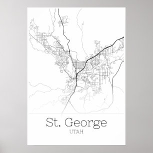 Rua. George Map - Utah - City Map Poster