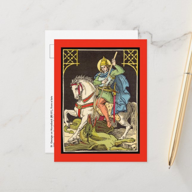 Rua. George on Horseback (BS 01) Cartão postal (Frente/Verso In Situ)