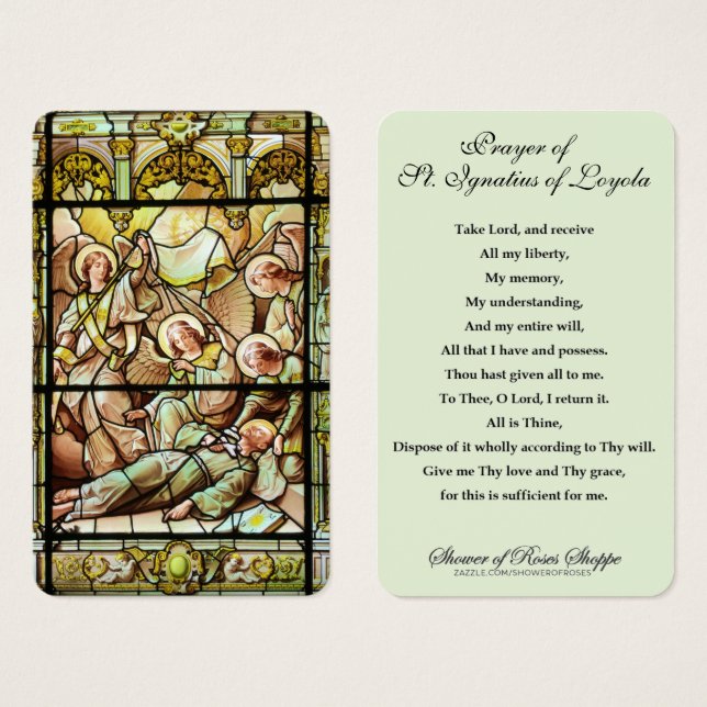 Rua. Ignatius da oração católica de Loyola (Frente & Verso)