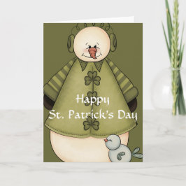 Rua irlandesa Snowman d4. Cartão de Saudação do Di