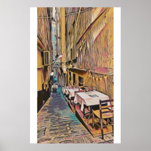 rua italiana romântica 3 - Poster