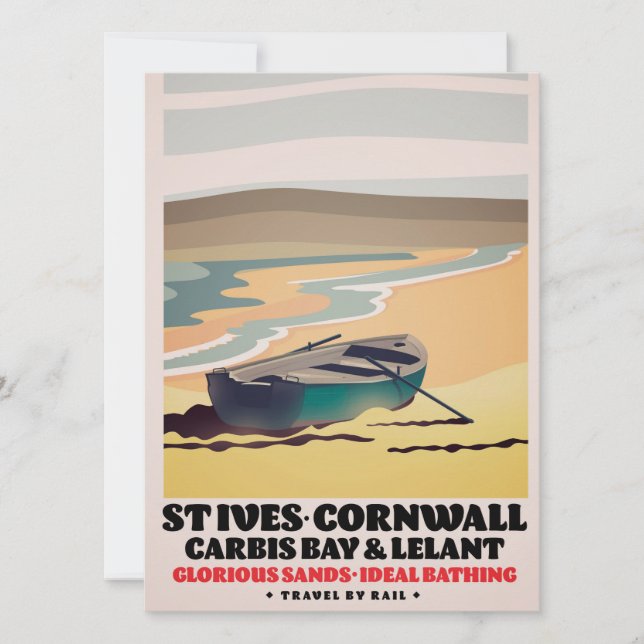 Rua Ives Cornwall Poster de viagens (Frente)