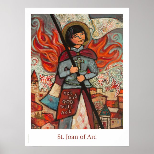 Rua, Joan of Arc Católica Classroom poster (Frente)