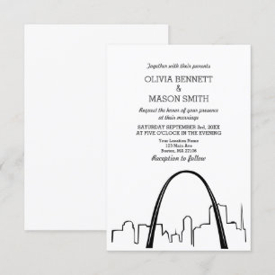 Rua Louis Skyline Convite para Casamento de Citysc