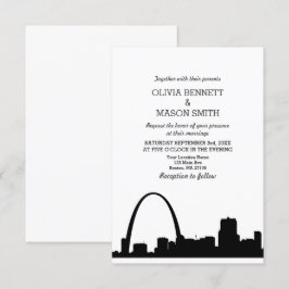 Rua Louis Skyline Convite para Casamento de Citysc
