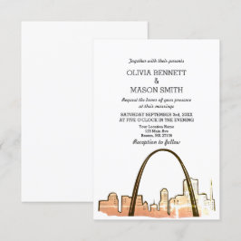 Rua Louis Skyline Convite para Casamento de Citysc