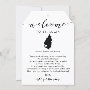 Rua. Marca de Boas-vindas de Lucia, Carta e Itiner