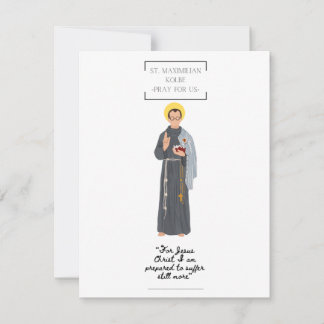 Rua, Maximilian Kolbe Flat Greeting Card