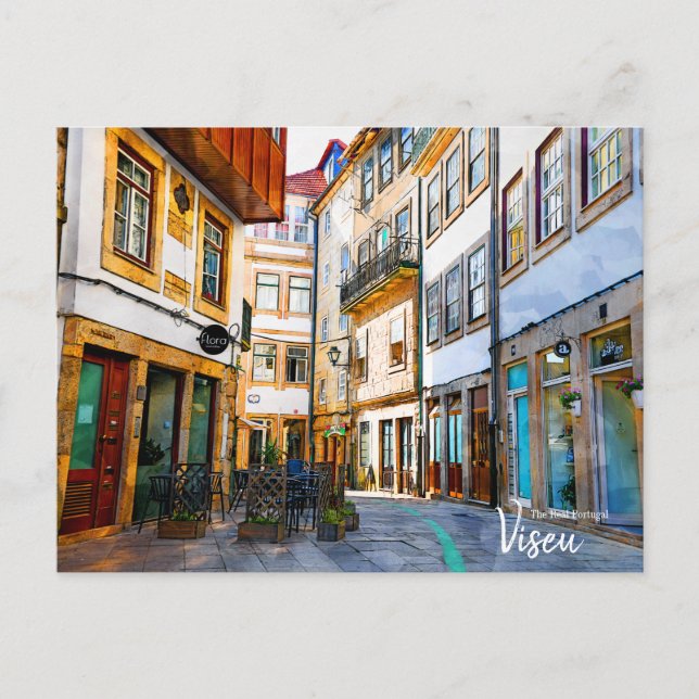 Rua Medieval - Viseu Portugal   Cartão Postal (Frente)