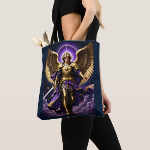 Rua: Michael Archangel Católico Vintage Tote Bag