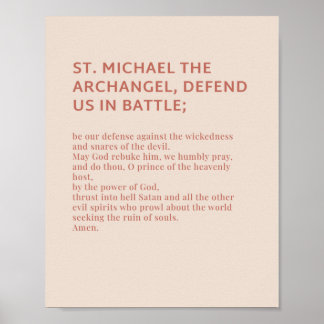 Rua Michael the Archangel Prayer Poster