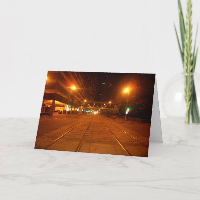 "Rua Minneapolis à Noite" Consiga Bem Cartão (Frente)