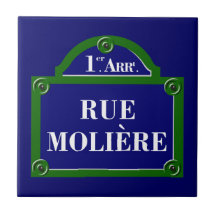 Rua Moliere, sinal de rua de Paris