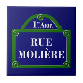 Rua Moliere, sinal de rua de Paris